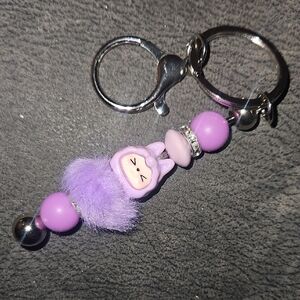 Purple Monster Labubu Inspired Hand Crafted Keychain